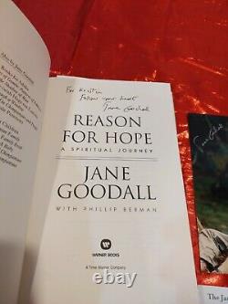 Signé Jane Goodall, Raison De L'espoir Une Odyssée Spirituelle 1er/1e Avec Photo Signée