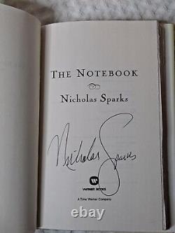 Signé Le Cahier De Nicholas Sparks 1996 Couverture Rigide Signé 1ère Impression + Arti