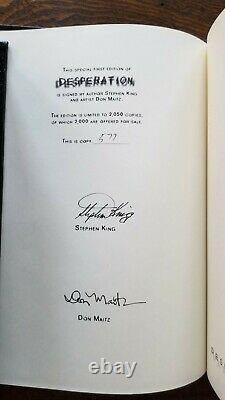 Signé Stephen King Desperation Deluxe Limited 1er Ed. Illustrated