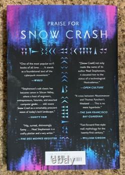 Snow Crash Édition Spéciale Signée Par Neal Stephenson Première Édition Première Impression 2022