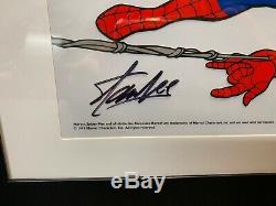 Spider-man Deluxe Signé Stan Lee Animation Cel Encadrée Marvel Avec Psa / Adn Coa