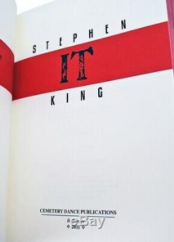 Stephen King It Limited Edition Deluxe Signé + 25 Création Portefeuille Matching