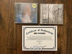Taylor Swift Couverture Lenticulaire De Luxe Autotitrée Cd+dvd Et Folklore CD Signé