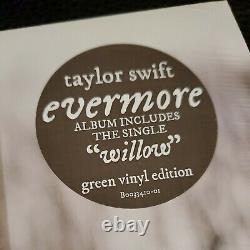 Taylor Swift Evermore Deluxe Green 2lp (version Webstore) & CD Signé Nouveau