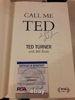Ted Turner Appelez-moi Ted Signé 1ère Édition Cnn Tnt Sct Atlanta Braves Psa Adn