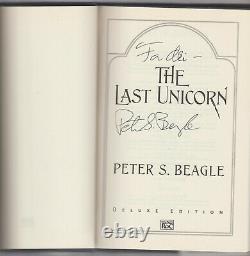 The Last Unicorn Peter S Beagle Signé Deluxe Hardcover 2007 Rare Hc Dj Idw