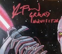 Titre traduit en français : Signé Cgc Rupert Friend Grand Inquisiteur Sketch Star Wars Vader Down #1 9.8