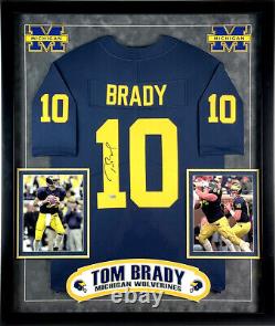 Tom Brady Signé Autographié Michigan Wolverines Jersey Deluxe Framed Fanatique