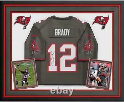 Tom Brady Tampa Bay Buccaneers Deluxe Encadré Autographié Pewter Nike Game Jersey