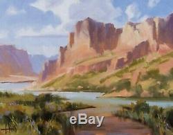 Tom Haas (b. 1952) L'huile 'morning Light' 11x14 Grand Canyon Utah Arizona Ouest
