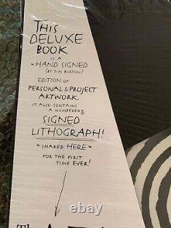 Un ouvrage de luxe inédit sur l'art de Tim Burton, scellé, signé, lithographie incluse