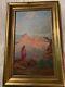Vintage Native American Oil Painting Grand Canyon Beautiful Signé