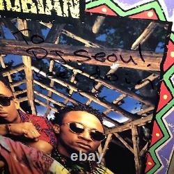 Vinyle signé x2 de Brand Nubian Lord Jamar & Alamo One For All Grand Puba Sadat X