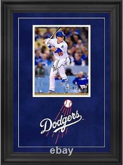 Will Smith Dodgers Deluxe Framed Signé 8x10 Photo Hitting