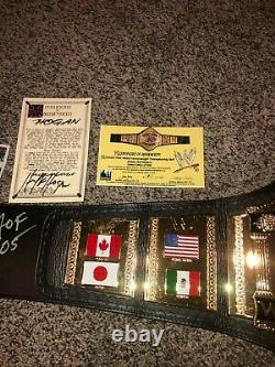 Wwe Wwf Hulk Hogan Autographié Hogan 86 Figs Inc Replica Deluxe Belt 110/1000